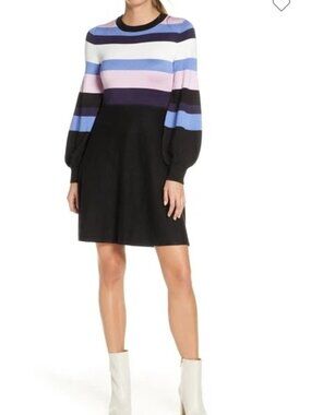 Vince Camuto Colorblocked Sweater FIT & FLARE Dress Women's XXL